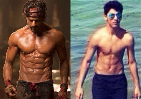 shahrukh khan s son aryan flaunts his six pack abs in pool indiatv news bollywood news