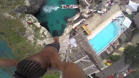 spider cliff diving at rick s cafe negril jamaica youtube