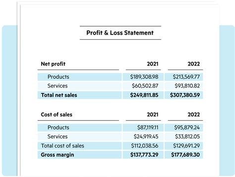 Profit And Loss Statement Template Free Hot Sex Picture