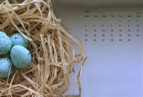 Day 202 April Desktop Calendar The Made Project