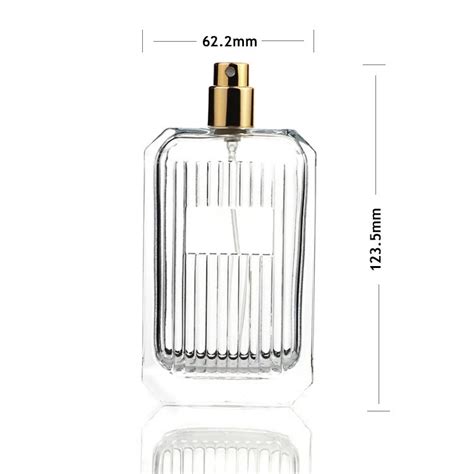 Luxury Glass Cosmetic Packaging 110ml Square Perfume Bottle Spray High Quality Perfume Bottle