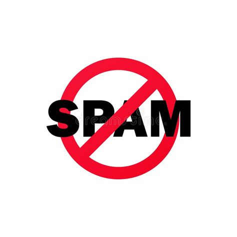 No Spam Sign Prohibition Sign Stop Spam Icon Banning Spam Vector