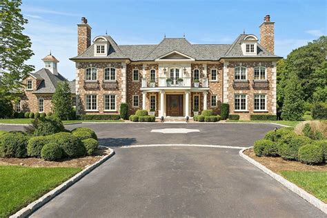 8,000 Square Foot Colonial-Style Brick and Stone Mansion In Glen Head