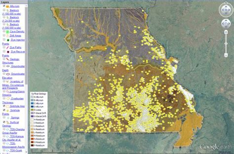 Interactive Map Of Missouris Geology And Natural Resources American