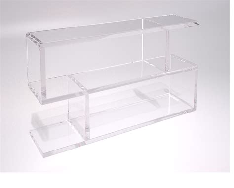 Clear Plexiglas Acrylic Shelving Unit Is Manufactured In High Quality