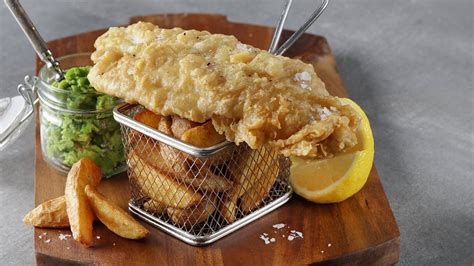 British Fish And Chips With Minted Peas Recipe