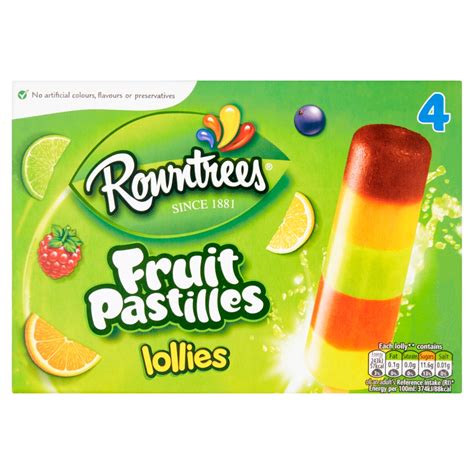 Nestle Rowntree Fruit Pastille Ice Lollies 4x65ml Co Op