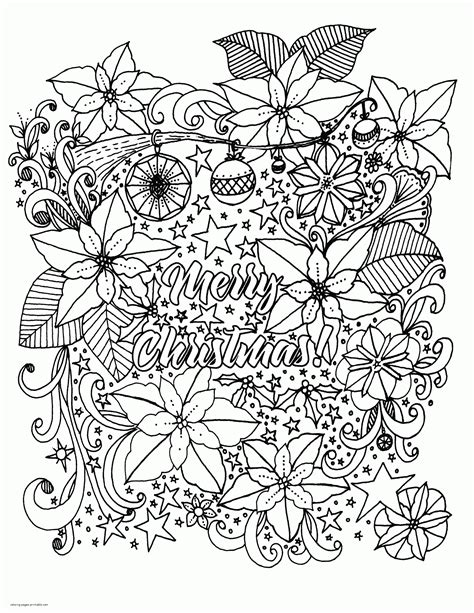 Beautiful Christmas Coloring Pages For Adults For Free Coloring