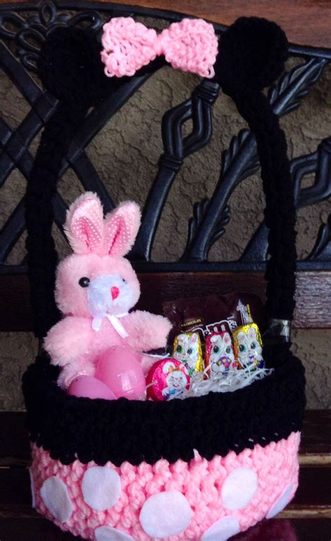 Minnie Mouse Crochet Easter Basket Available On Facebook