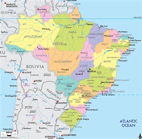 Download Gratis 84 Images Of Brazil Map Hd Terbaru Gambar