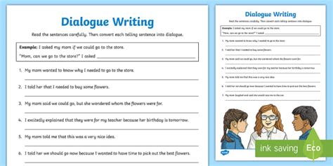 We did not find results for: Dialogue Writing Worksheet (teacher made)
