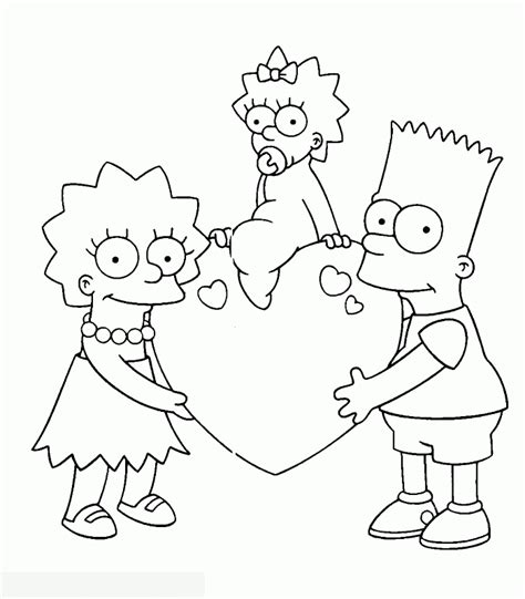Desenho dos Irmãos Simpsons para Colorir Desenhos Para Colorir