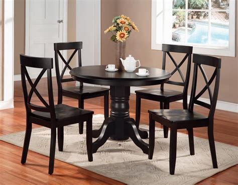 Traditional or formal dining sets generally consist of a large table with chairs. Black Wood Dining Room Chairs - Home Furniture Design
