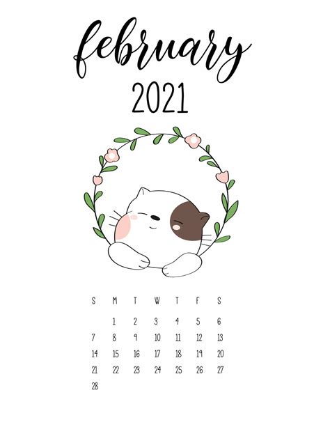 Here is a list of some special events marked on the blank february 2021 calendar makes a february printable calendar and january template calendar extremely important. Cute Animals 2021 Calendar In Floral Frame - World of Printables