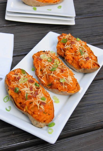 When it comes to baking sweet potatoes to serve as a simple dish, you can def make them whole but they take longer. twice-baked-sweet-potatoes | Twice baked sweet potatoes ...