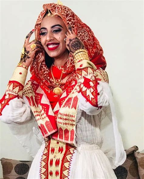 Clipkulture Beautiful Habesha Bride In Kemis Traditional Attire