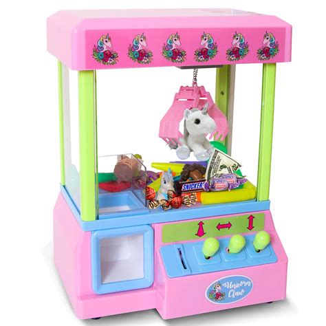 buy bundaloo unicorn claw machine arcade game and candy dispenser for small prizes toys and