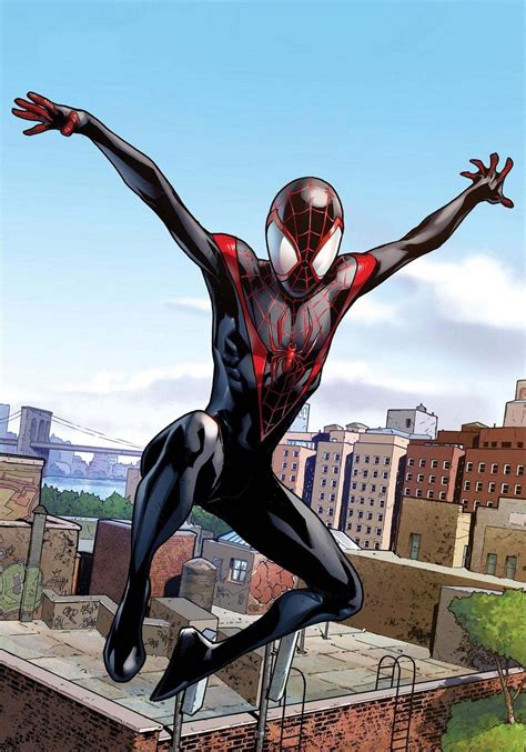Miles Morales Hombre Araña Comic Amazing Spiderman Arte Súper Héroe