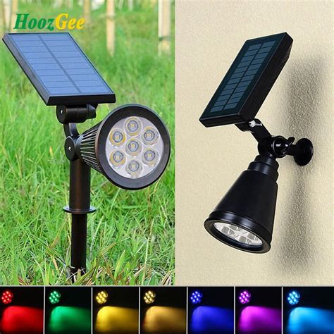 Led outdoor solar lighting has advanced significantly. 7 LED solar light inserted lawn lampwith Light sensor for ...