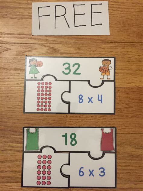 Free Multiplication Game 3rd Grade Math Activity Puzzles Third Grade