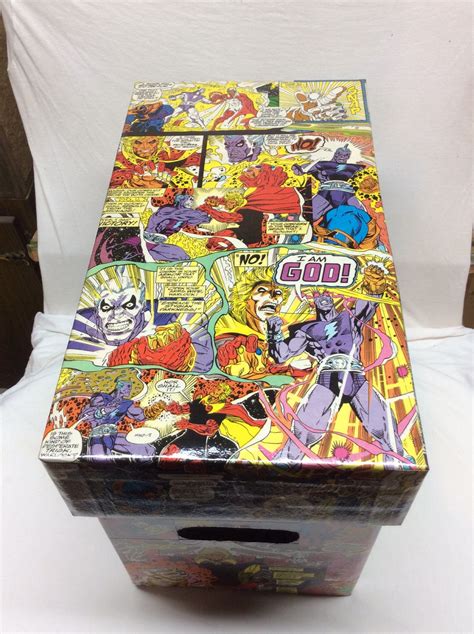 Get it as soon as mon, may 3. CUSTOM MARVEL COMICS Decoupage Comic Book Storage Box ...