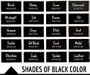 134 Shades of Black Color With Names, Hex, RGB, CMYK Codes - Color Meanings
