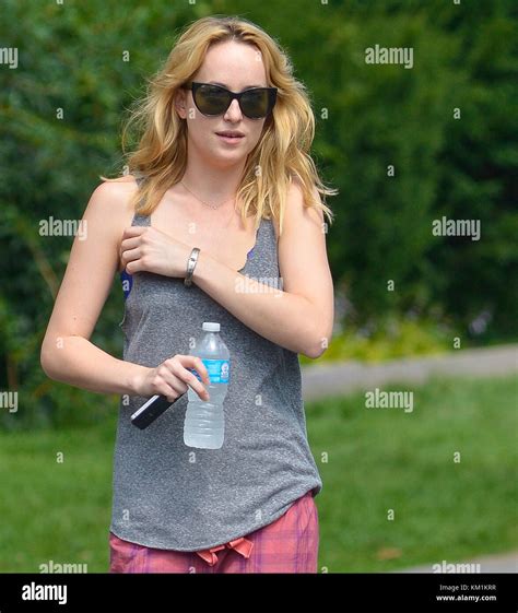 New York Ny August 30 Dakota Johnson Daughter Of Don Johnson And Melanie Griffith Walks To