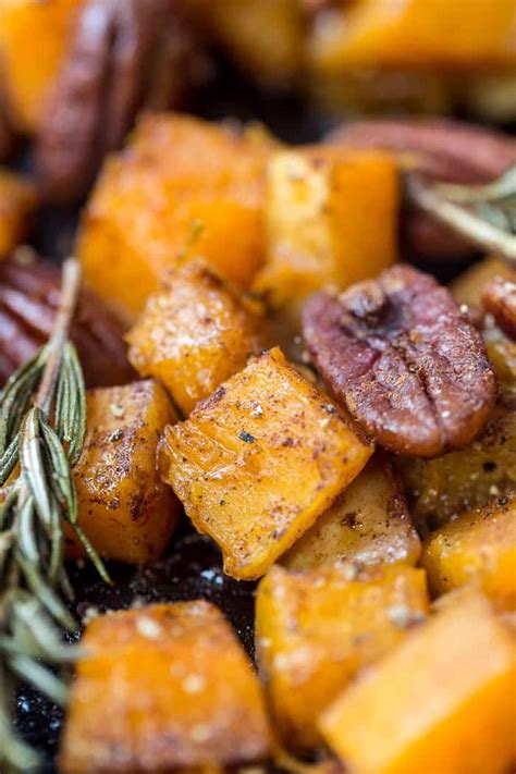 Maple Roasted Butternut Squash With Pecans Simply Quinoa