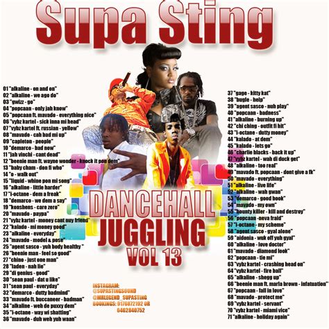 Supa Sting Dancehall Juggling Vol 13 Reggaetapeshop