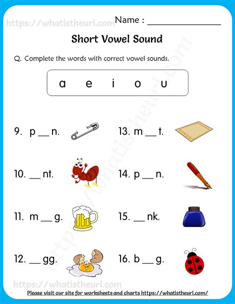 Short Vowel Sounds Worksheets For Grade 1 Your Home Teacher