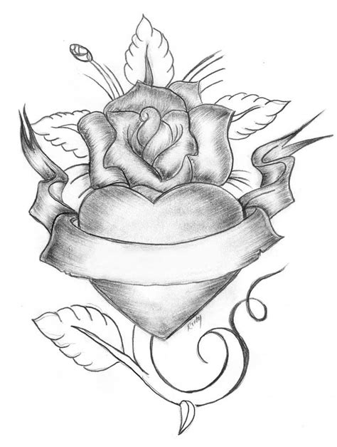 The beautiful thing about working in pencil is that you can easily fix any mistakes. Drawing Of Heart - Cliparts.co | Roses drawing, Heart ...