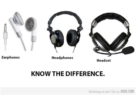 Know The Difference Funny Headset Headphones Earphone