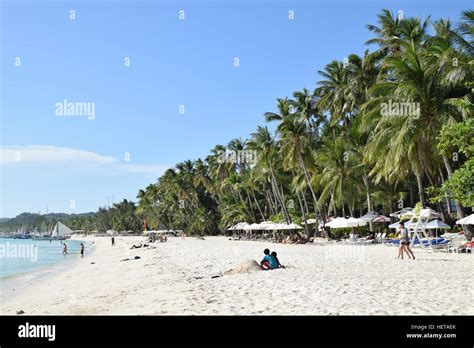 White Beach Boracay Island Philippines Stock Photo Alamy