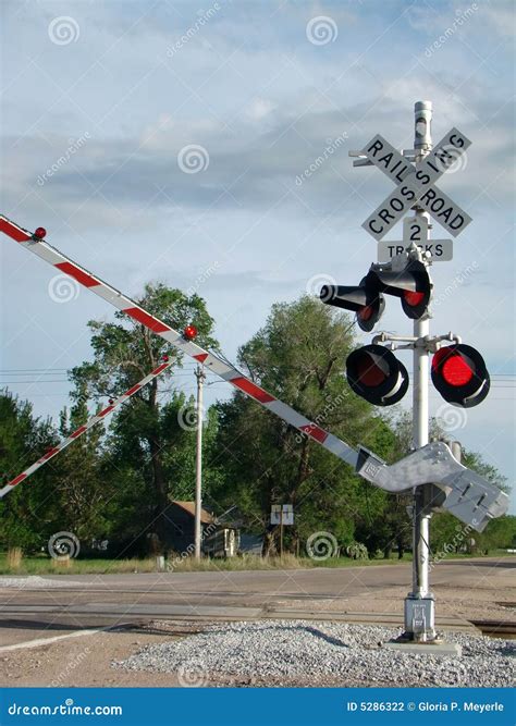 Railroad Crossing Safety Sign Royalty Free Stock Photography