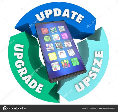 New Cell Phone Upgrade Update Upsize 3d Illustration Stock Photo By