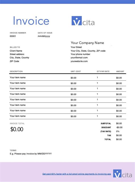 With this invoice in their hands, prospective clients get an overview of the costs of the products or services so that they can make a decision. Free & Custimizable Online Invoice Templates from vCita ...