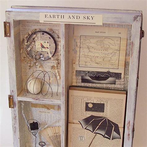 Assemblage Art Wooden Box Joseph Cornell Tribute Earth And Etsy
