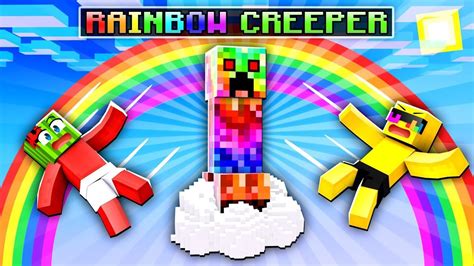 Surviving A Rainbow Creeper In Minecraft Youtube