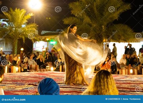 Belly Dance Live Show At Desert Safari Camp Dubai Uae Editorial Stock Image Image Of Dubai