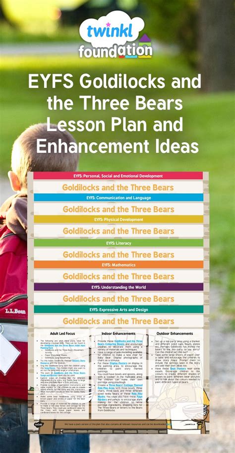 Early Years Framework Three Bears Activities Eyfs Curriculum