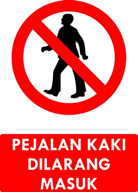 Gambar Rambu Larangan K Prohibition Sign Download Gratis Riset