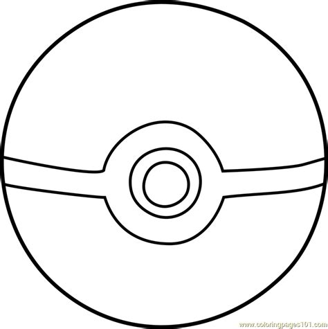 A Pokeball Coloring Pages Coloring Cool