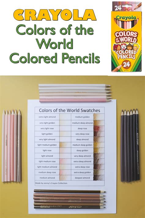 24 Crayola Colors Of The World Colored Pencils In 2021 World Of Color