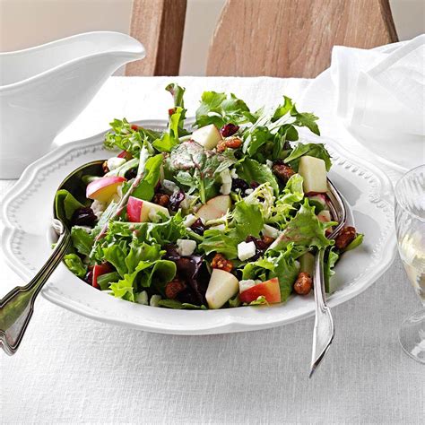 Mixed Green Salad With Cranberry Vinaigrette Recipe Taste Of Home
