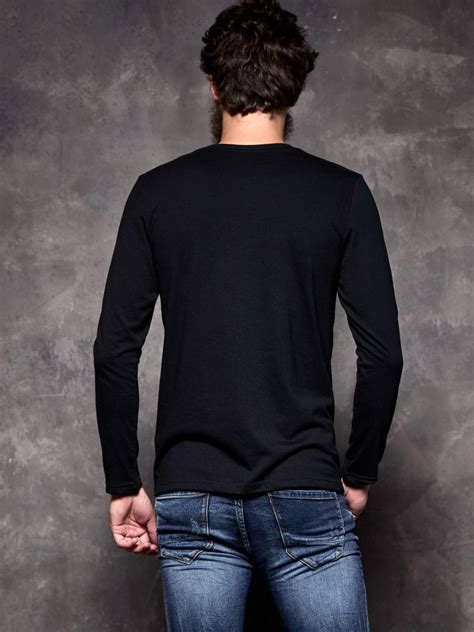 Mens Knitted Long Sleeve T Shirt