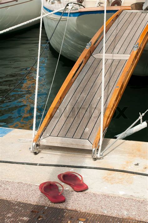 Yacht Boarding Ladder Stock Image Colourbox