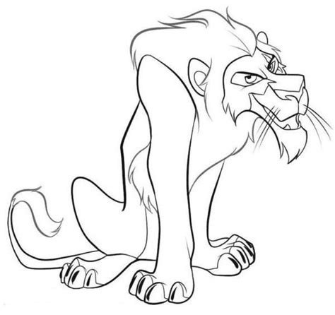 Evil Scar The Lion King Coloring Page Lion Coloring Pages Lion King
