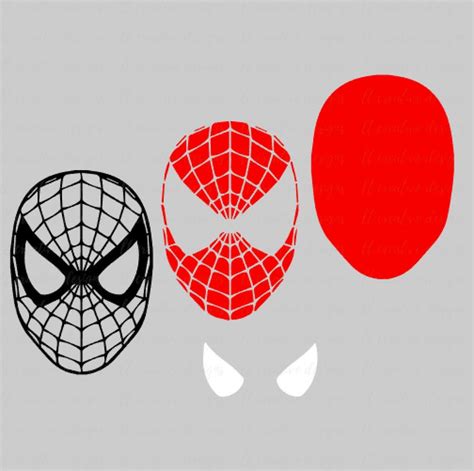Spiderman SVG Spiderman Face SVG Silhouette Cut Files | Etsy