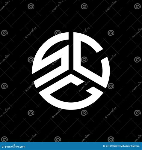 Scc Letter Logo Design On Black Background Scc Creative Initials