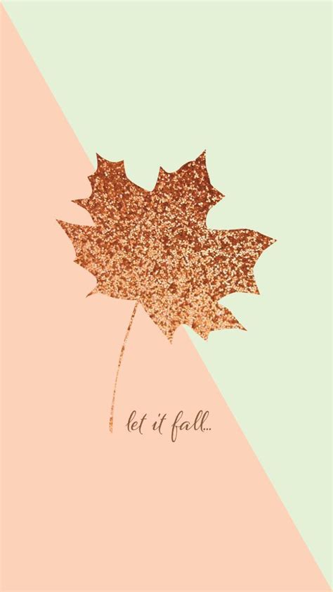 Fall Glitter Leaf Cute Fall Wallpaper Iphone